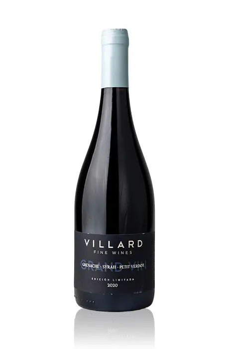 Fles Gran Vin uit 2020. Rode wijn van grenache. syrah, petit-verdot druiven. Zeer exclusieve wijn van 2020 villard fine winses.